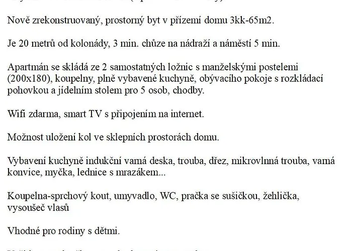 U Fontany Apartment Poděbrady